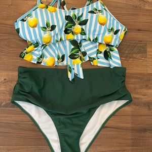 High waisted bikini set